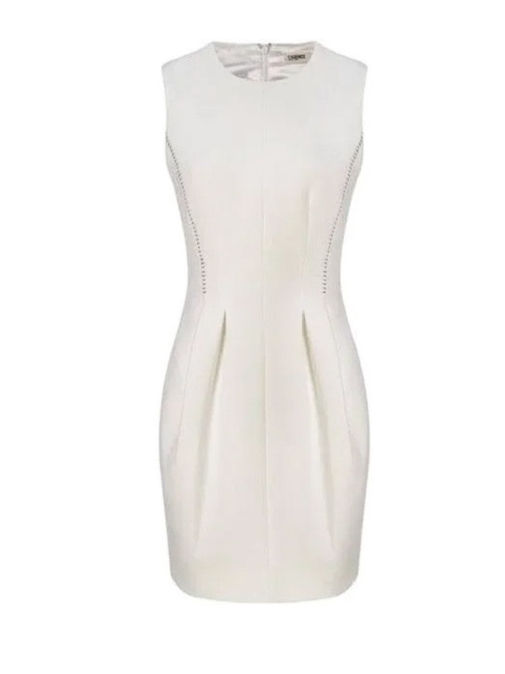 NWT L’AGENCE Alexandra Ivory Pleated Mini Dress Size 2 Sleeveless Sheath $495 - Picture 1 of 14